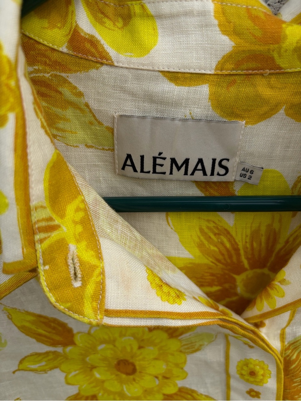 ALÉMAIS
Linen Floral Print Button-Up Top - Picture 4 of 6